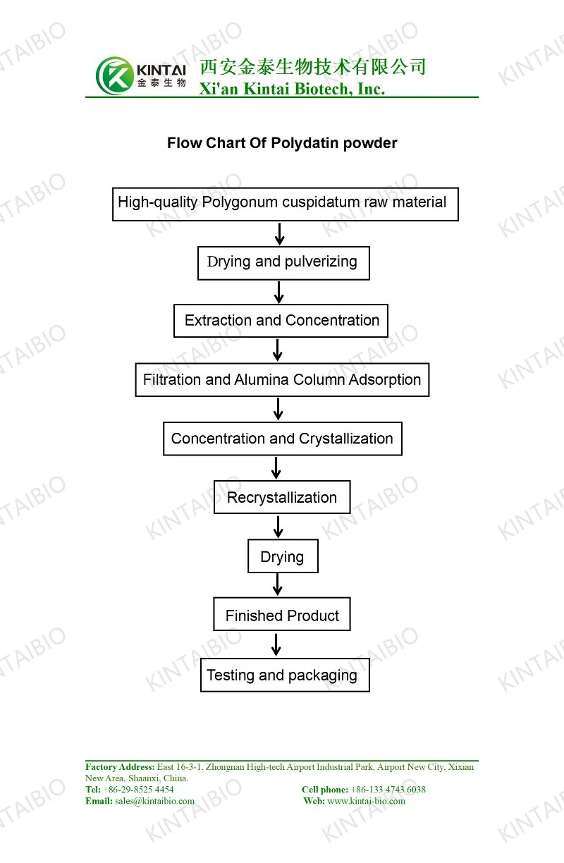 Flow Chart Of Polydatin powder Flow Chart Of Polydatin powder